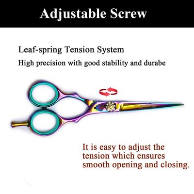 Hair Cutting Scissors Multi color Thinning Teeth Shears Set Professional Barber Hairdressing Salon Razor Edge Scissor Japanese Stainless Steel 5.5 inch,Smooth Motion &amp; Mustache &amp; Beard Grooming