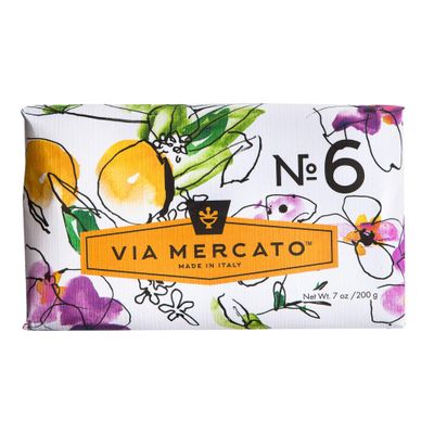 Via Mercato Italian Soap Bar (200 g), No. 6 - Fig, Orange Blossom &amp; Cedarwood
