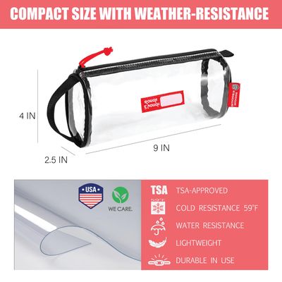 Rough Enough TSA Approved Clear Toiletry Bag Versatile Travel Makeup Cosmetic Toothbrush Case Organizer for Women Men Traveling