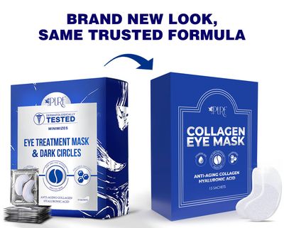 LA PURE Collagen Boosting Eye Mask Patches Under Eye Patches for Puffy Eyes Hyaluronic Acid Dark Circles Bags Lines Anti Wrinkles Anti Aging Hydrating Moisturizing Brightening Eye Gels 15ct