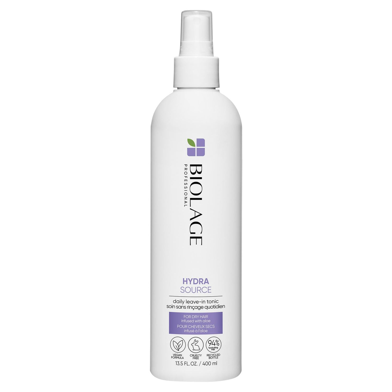 Biolage Hydra Source Daily Leave-In Tonic | Moisturizes, Renews Shine &amp; Protects Hair From Environmental Damage | For Dry Hair | Vegan &amp; Cruelty Free | 13.5 Fl Oz