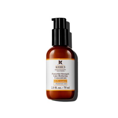 Kiehl&#39;s Powerful-Strength 12.5% Vitamin C Serum, Line-Reducing Concentrate for Face, Boosts Radiance &amp; Firmness, Smooths &amp; Plumps Skin, with Hyaluronic Acid, Dermatologist-Tested - 2.5 fl oz