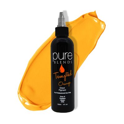 Pure Blends Tempted Orange Semi Permanent Direct Hair Dye Pigment | Stain With Vivid Tones | For Color Treated Hair | Keratin Infused &amp; Cruelty Free | Sulfate, Sodium Chloride, PPD &amp; Paraben Free