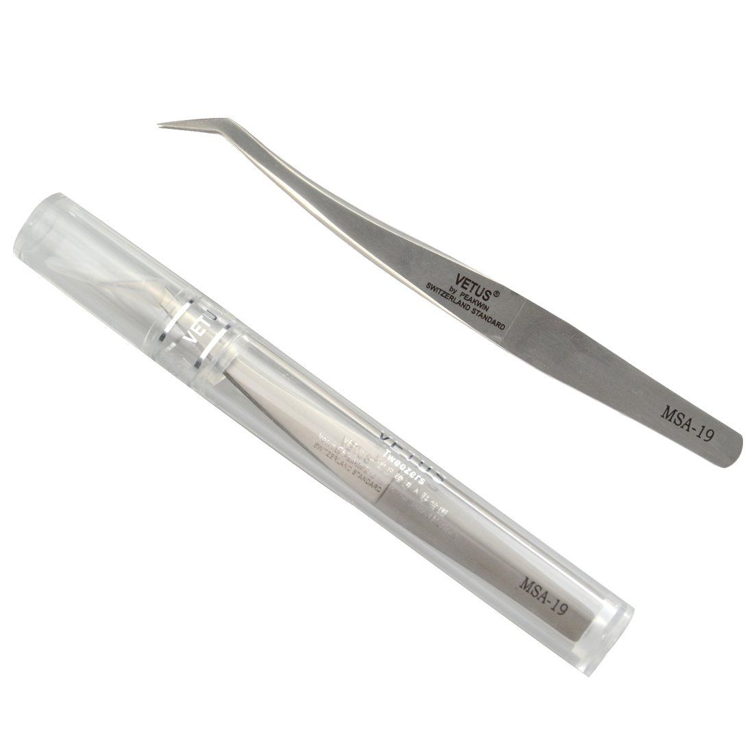 1 PC Precision Anti Static Silver Golden Feather Tweezers for Professional Eyelash Extensions Stainless Steel Makeup Tweezer