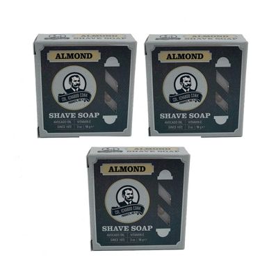 Col. Conk World&#39;s Famous Shaving Soap, Almond 3 - Pack Each Net Weight 2.25 Oz by Colonel Conk