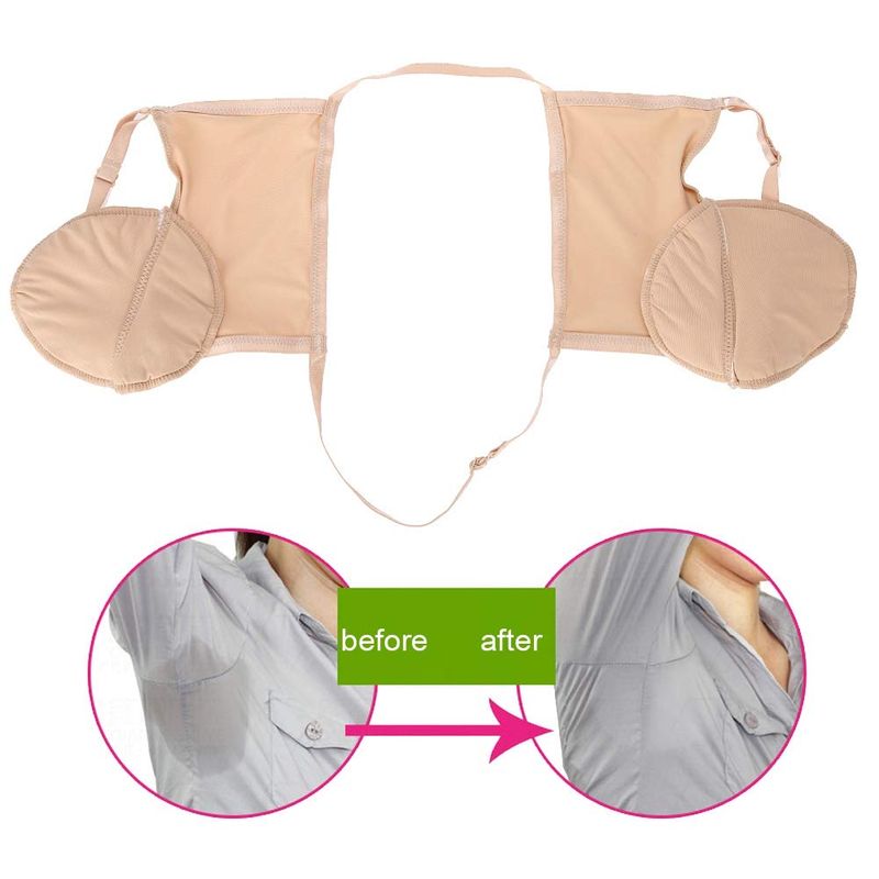 Underarm Sweat Pads, Sweat Underarm Pads Bra for Women Absorbent Sweat Guards Reusable Cotton Armpit Anti-Sweat Under Arm Sweat Pads Sweat Absorption Comfortable for Women