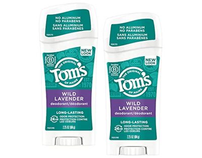 Tom&#39;s of Maine Natural Long-Lasting Deodorant Stick Lavender 2.25 Oz (Pack of 2)
