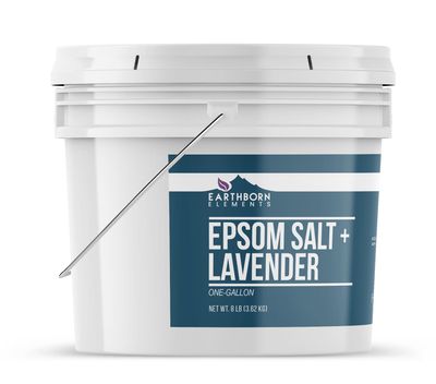 Earthborn Elements Lavender Epsom Salt, Infused with Essential Oil, Always Pure (1 Gallon)