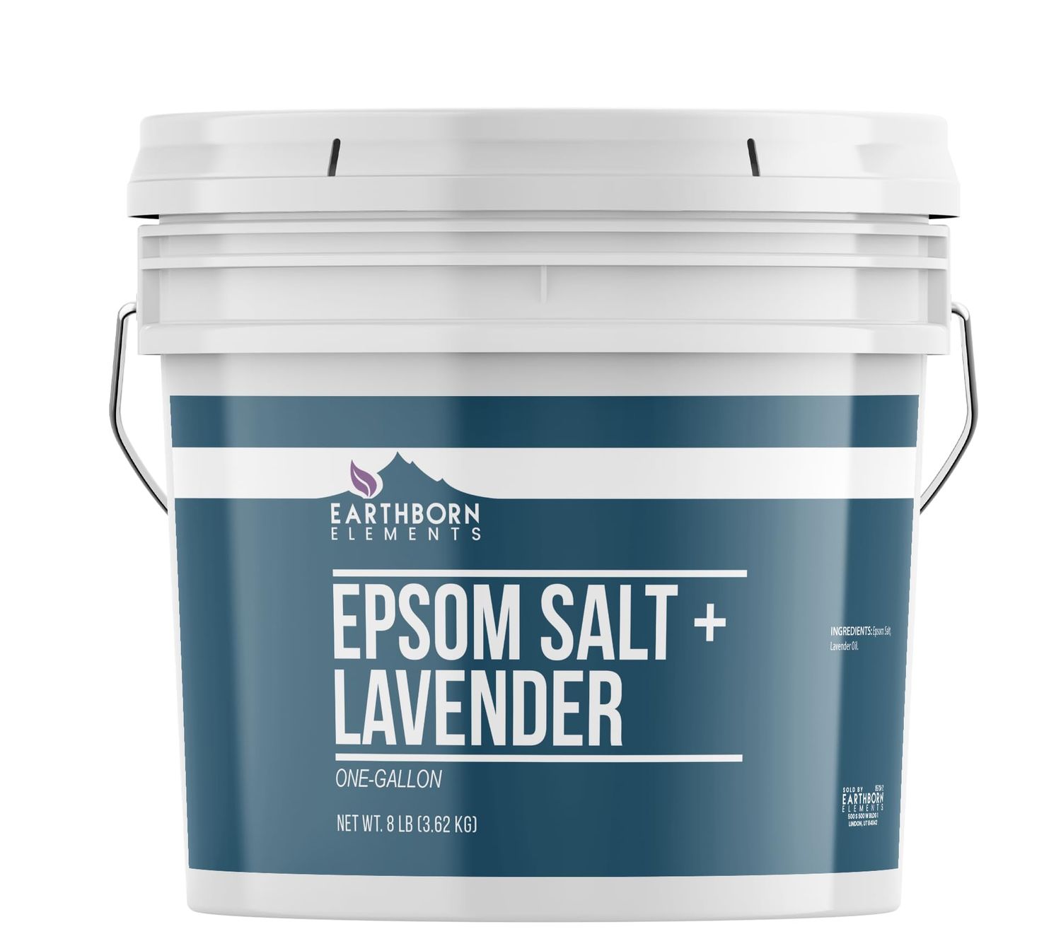 Earthborn Elements Lavender Epsom Salt, Infused with Essential Oil, Always Pure (1 Gallon)