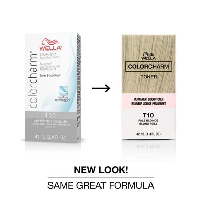 COLORCHARM Permanent Liquid Toners| Neutralize Brass| Free of Parabens| Vegan| T10| Pale Blonde| 1.4 Fl Oz