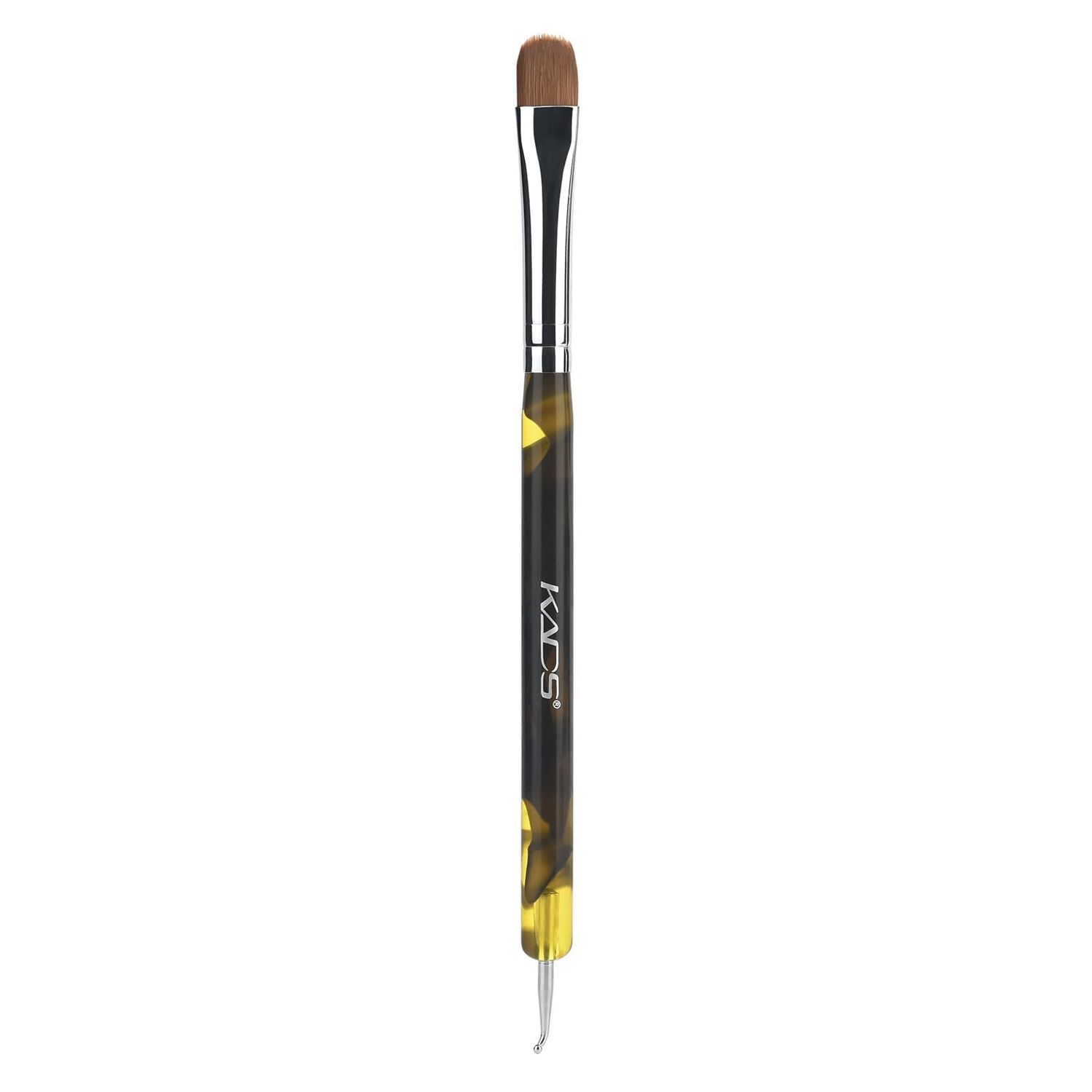Rolabling 2-Way French Tip Brush Kolinsky Sable Gel Nail Brush for French Tip with Dotting Tool Manicure Design Nail Art Tool Suitable for Nail Drawing and DIY at Home (C00025)