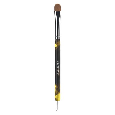 Rolabling 2-Way French Tip Brush Kolinsky Sable Gel Nail Brush for French Tip with Dotting Tool Manicure Design Nail Art Tool Suitable for Nail Drawing and DIY at Home (C00025)