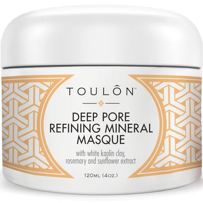 TOULON Kaolin Clay Mask for Face with White Kaolin Mineral Clay. Soft Pure Healing Mask with Minerals to Reduce Wrinkles and Blackheads &amp; Detox Skin - Improve Complexion for Women or Men