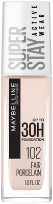 Maybelline Super Stay Full Coverage Liquid Foundation Active Wear Makeup, Up to 30Hr Wear, Transfer, Sweat &amp; Water Resistant, Matte Finish, Fair Porcelain, 1 Count