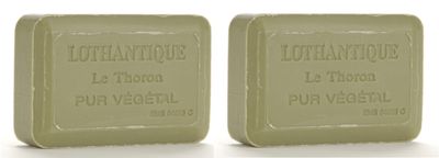 Lothantique Authentique Shea Butter Vegetable Bar Soap - 2 Bars, 200g Each, (Olive Lavender)