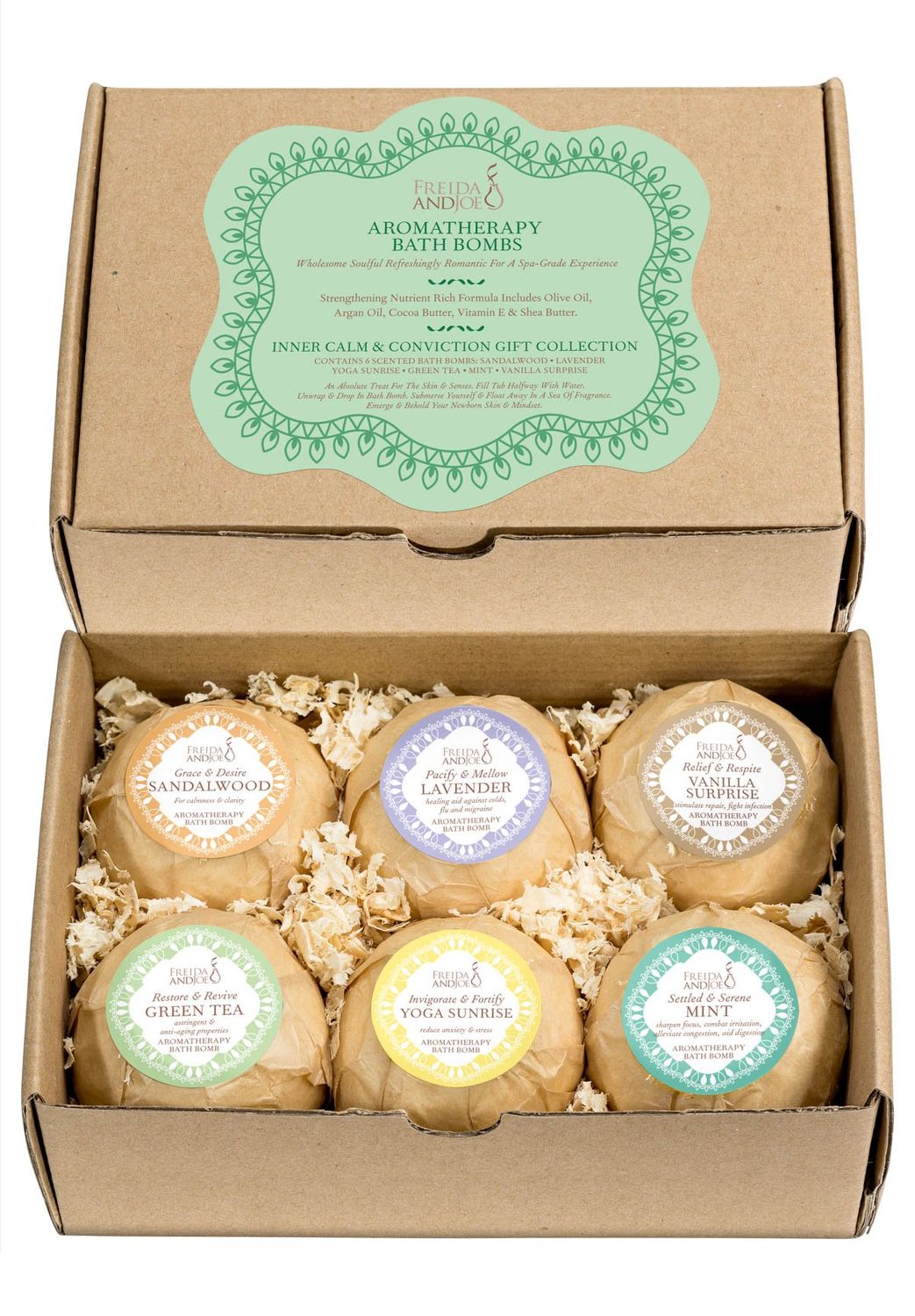Home Spa Gift Basket Calming Relaxation Aromatherapy Bath Bombs, 6 Refreshing, Aromatic Scents to Moisturize, Revitalize, Rejuvenate Mind, Body &amp; Soul