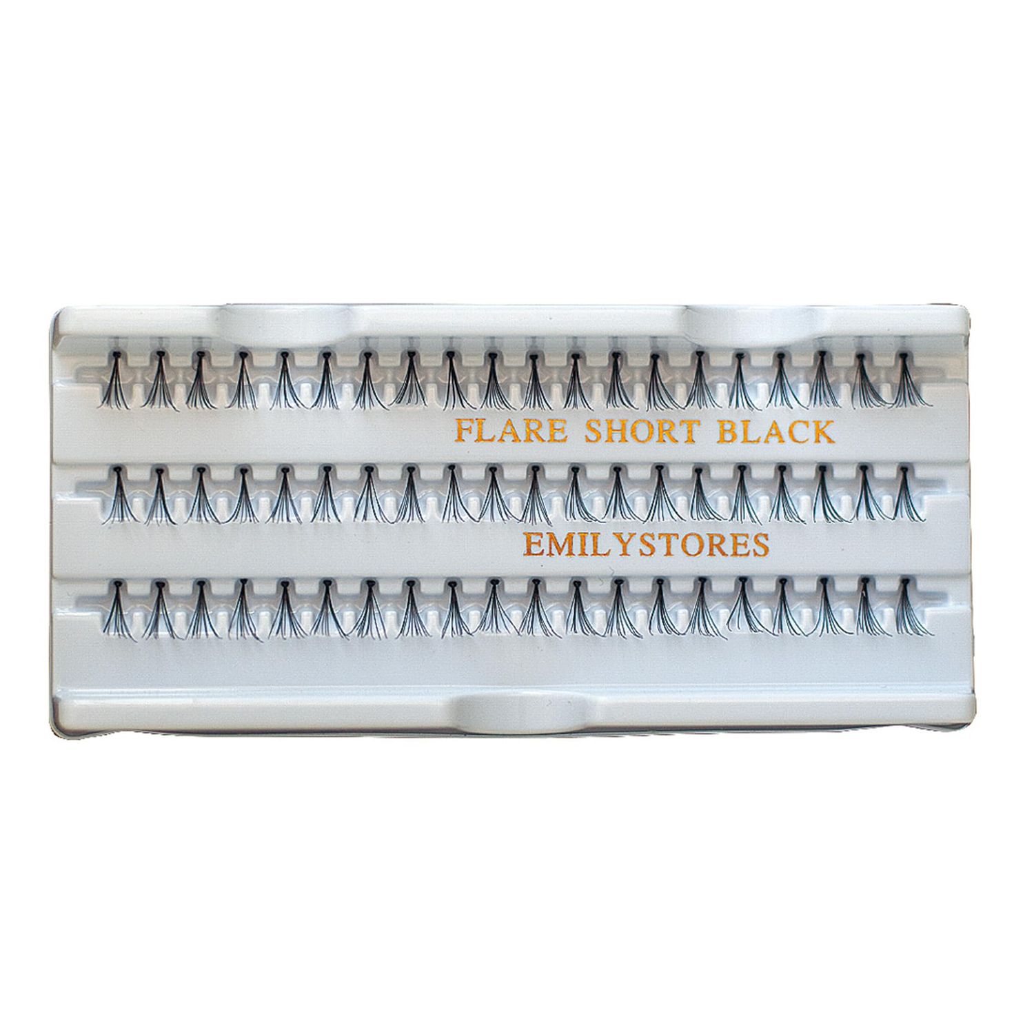EMILYSTORES 12 Packs Eyelashes Natural Individual Lashes Plant Flare Short Eyelash 10mm Black For Eye Lash Extensions Lashes-Knotted(10MM,Short Lashes)