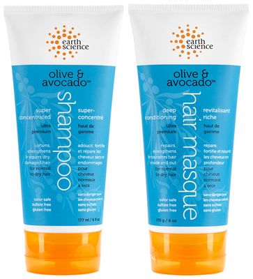 EARTH SCIENCE - Olive &amp; Avocado Deep Conditioning Shampoo &amp; Deep Conditioning Hair Masque Set