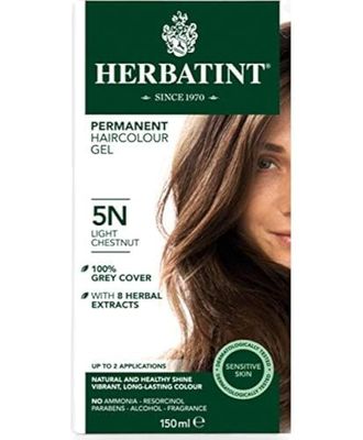 Herbatint Permanent Haircolor Gel, 5N Light Chestnut (5N) 4.56 Fl Oz