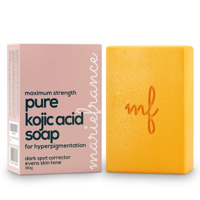 Pure Kojic Acid Soap for Hyperpigmentation, Dark Spots &amp; Skin Brightening with Papaya Extract, Vitamin C &amp; E - Maximum Strength, Fragrance-free, 5.3 oz
