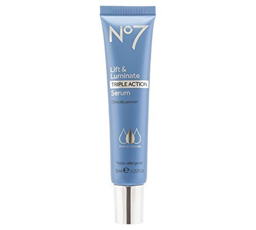 No7 Lift &amp; Luminate Triple Action Face Serum - Collagen Peptide Anti Wrinkle Serum + Brightening Emblica &amp; Vitamin C Face Serum + Pro Retinol Skin Firming Hyaluronic Acid &amp; Hibiscus (30ml)
