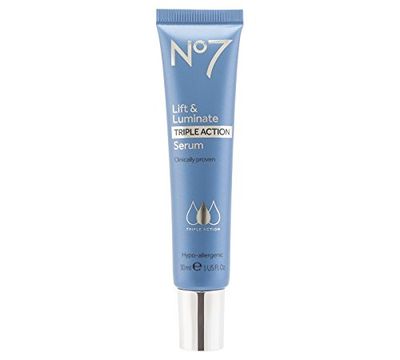 No7 Lift &amp; Luminate Triple Action Face Serum - Collagen Peptide Anti Wrinkle Serum + Brightening Emblica &amp; Vitamin C Face Serum + Pro Retinol Skin Firming Hyaluronic Acid &amp; Hibiscus (30ml)