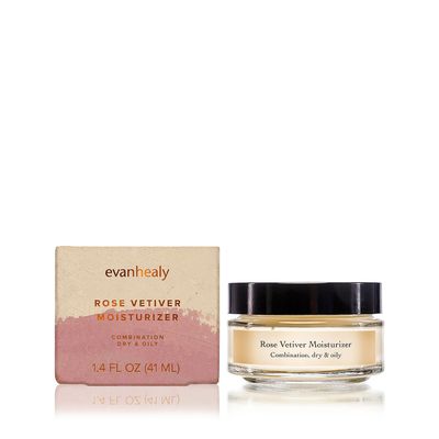 evanhealy Rose Vetiver Moisturizer | Facial Cream for All Skin Types - Lightweight Formula Packed with Antioxidants - Balancing for All Skin Types