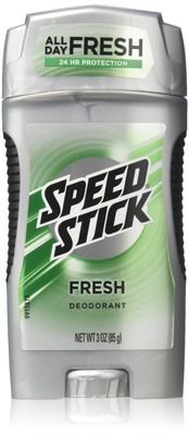 Mennen Speed Stick Deodorant for Men, Fresh, 3 Oz, Pack of 6
