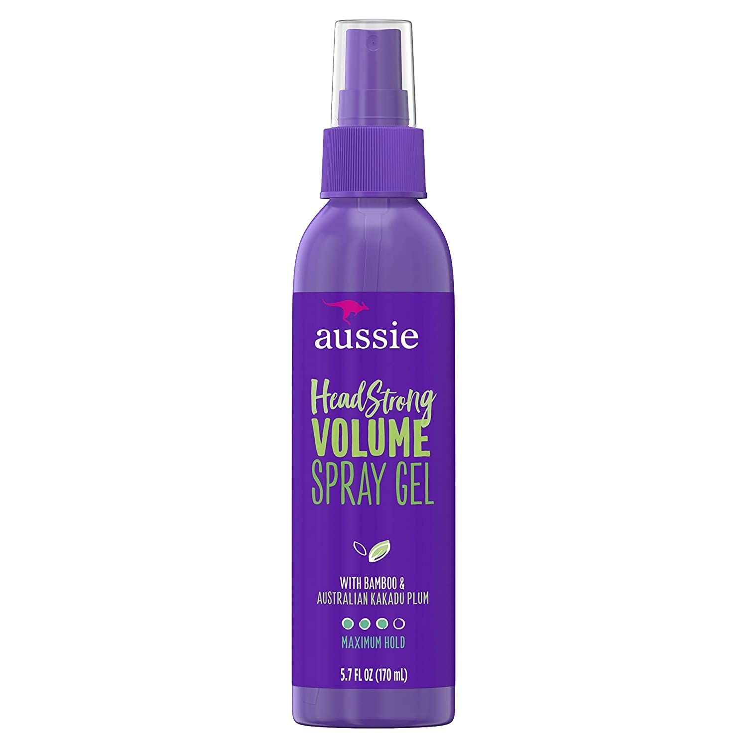 Aussie Spray Gel, with Bamboo &amp; Kakadu Plum, Headstrong Volume, 5.7 fl oz, Triple Pack