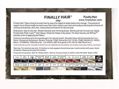 Finally Hair Fibers for Thinning Hair - 100% Undetectable Natural Formula - Completely Conceals Hair Loss in 15 Seconds - 25 Grams Refill Bag (Dark Brown)