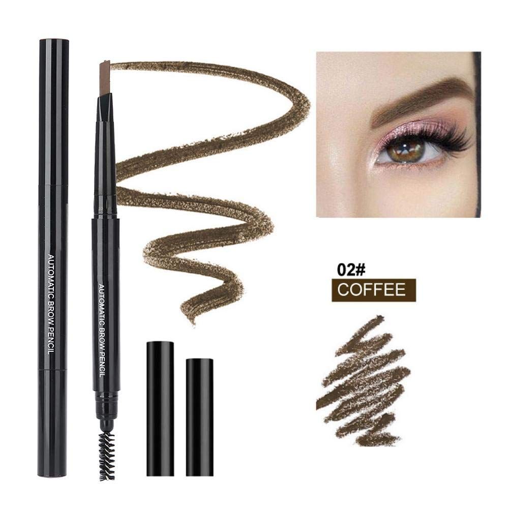 Salmue Eyebrow Pen, Waterproof Eyebrow Gel for Long Lasting Makeup, Triangular Tip with Brush, Coffe
