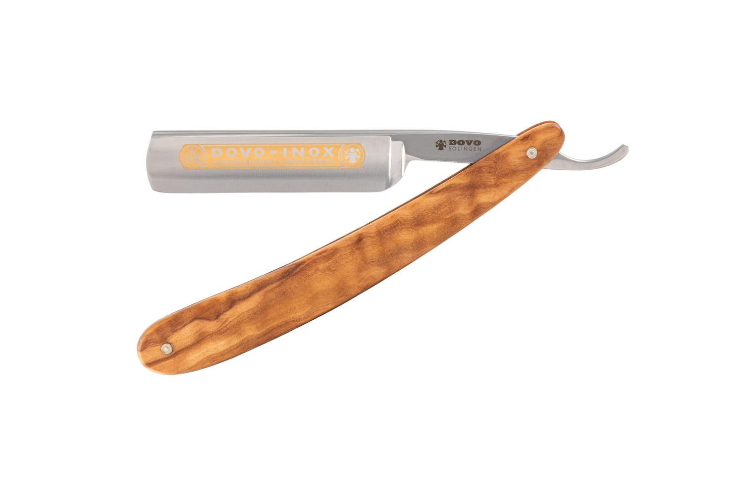 DOVO Inox Straight Razor with Olive Wood Handle 5/8 Inch, 10 g.