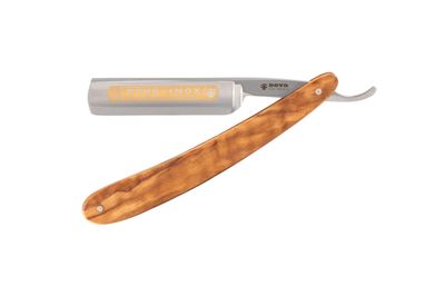 DOVO Inox Straight Razor with Olive Wood Handle 5/8 Inch, 10 g.