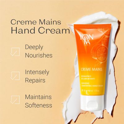 Yon-Ka Sweet Orange Shea Butter Hand Cream (50ml) Intensely Norishing for Dry Hands, Vitamins E and Grape Seed Oil Soften and Repair, Fragrant Manarin and Citrus Scent, Nourish Nails and Cuticles