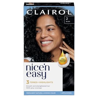 Clairol Nice&#39;n Easy Permanent Hair Color, 2 Black