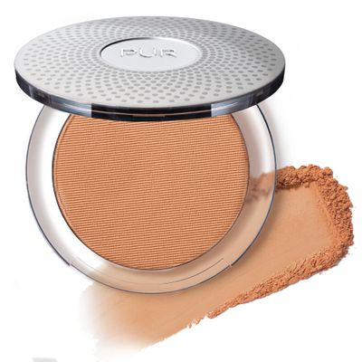 PUR Beauty 4-in-1 Pressed Mineral Makeup Powder Foundation with SPF 15 - Concealer &amp; Finishing Compact Pressed Powder for Face - Buildable Medium to Full Coverage Foundation Powder (Medium Tan)