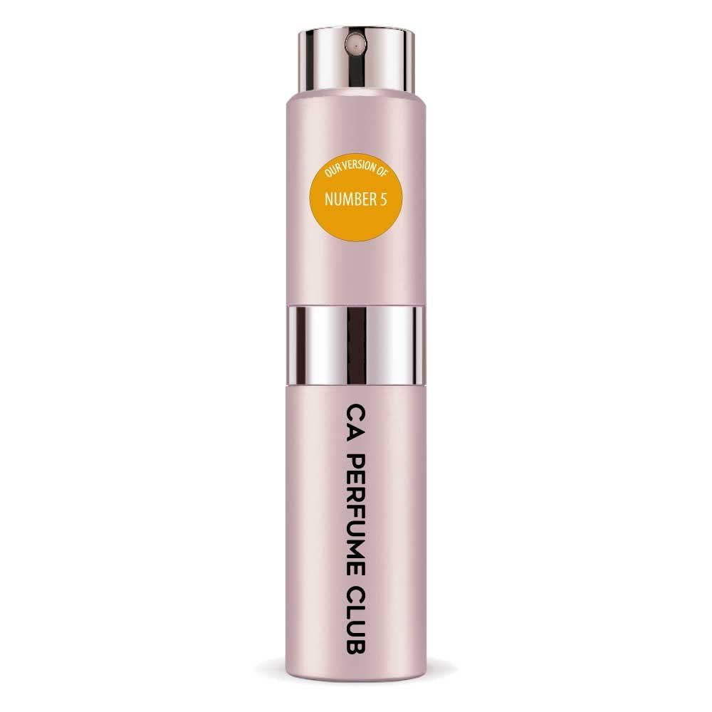 CA Perfume Impression of Number 5 For Women Replica Version Fragrance Dupes Concentrated Long Lasting Eau de Parfum Spray Refillable Atomizer Bottle 0.27 Fl Oz/8ml-X1