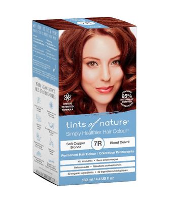 Tints of Nature 7R Soft Copper Blonde Permanent Hair Dye, Nourishes Hair and Covers Greys, Ammonia-Free, 130ml