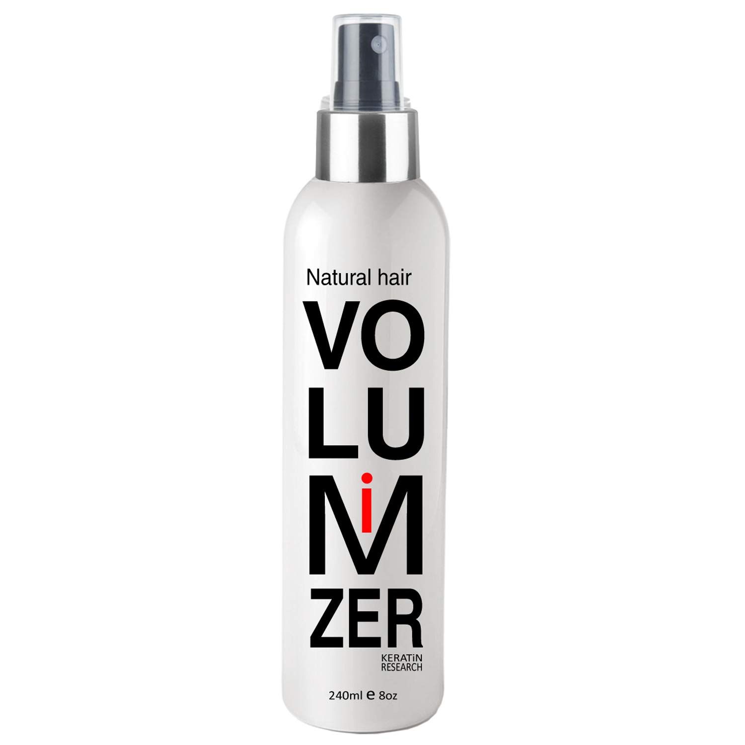 KERATIN RESEARCH Instant Natural Hair Volumizing Spray + Thickener for Fine Hair - Thicker Hair in 30 Seconds - Experts Recommended Products for Women &amp; Men (8oz)