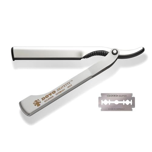 DOVO Silver Shavette Satin Finish Straight Razor Set