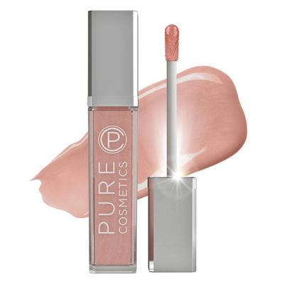 Pure Cosmetics Pure Illumination Lip Gloss - LED-lit Applicator w/Side Mirror - Non-Sticky, Moisturizing &amp; Hydrating Lip Glosses - Soothes &amp; Protects Dry Chapped Lips (Caribbean Coral)