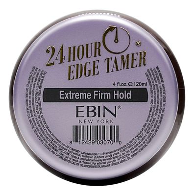 EBIN NEW YORK 24 Hour Edge Tamer - Extreme Firm Hold (4.0oz/ 120ml) - No Flaking, White Residue, Shine and Smooth texture with Argan Oil and Castor Oil