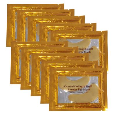 Vandarllin 24K Gold Powder Gel Collagen Eye Masks Sheet Patch, Remove Bags,Dark Circles &amp;Puffiness,Reduce Wrinkle,Moisturising,Hydrating for Blackheads (10 Pairs)