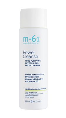 m-61 Power Cleanse- 8.4 oz.- Pore refining and exfoliating gel cleanser with glycolic, vitamin B5 &amp; tea tree extract