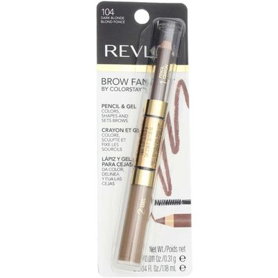 Revlon Brow Fantasy Pencil and Gel, Dark Blonde [104], 0.04 Ounce ( Pack of 1)