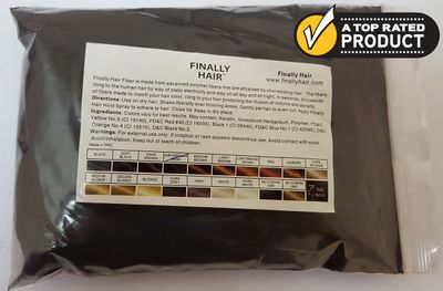 Finally Hair Building Fiber Refill 100 Grams Dark Chocolate Brown Hair Loss Concealer by Finally Hair (Dark Chocolate Brown) *** SEE PICTURES - We have 2 different dark brown shades ***