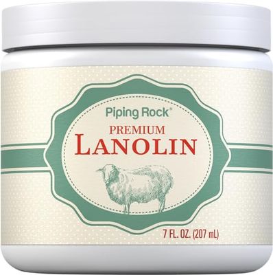Piping Rock Lanolin Nipple Balm | 7 fl oz | Pure Skin Ointment | Soothing Cream
