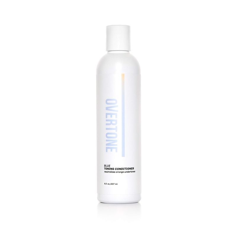 oVertone Haircare Blue Toning Conditioner with Shea Butter &amp; Coconut Oil, Neutralizes Brassiness in Blonde to Light Brown Hair, Cruelty-Free, 8 oz