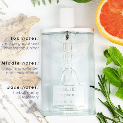 Police Contemporary Fragrance for Men - Woody Scent - Opens with Bergamot and Juniper, Blended with Lavender, Musk, and Rosemary - for Distinctive, Modern Gentlemen - 3.4 oz EDT Spray