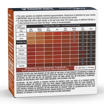Light Mountain Henna Hair Color & Conditioner - Red Amber Spice Hair Dye for Men/Women, Organic Henna Leaf Powder and Botanicals, Chemical-Free, Semi-Permanent Hair Color, 4 Oz